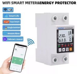 Releu protectie la suparasarcina inteligent smart WIFI 63A