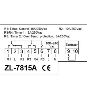 Termostat electronic controler de temperatura cu temporizare 220V