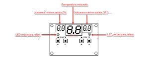 controler de temperatura cu 3 afisaje