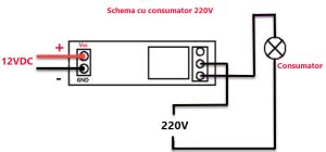 schema de conexiuni releu de temporizare 0-10 secunde