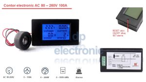 Contor electronic digital de panou volt amper watt metru 220V 100A