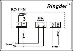 schema de conectare termostat RC-114M