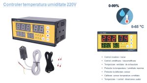 Controler Temperatura Umiditate digital pentru Incubator clocitoare 220V