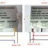 Termostat digital cu trei afisaje 12V pentru incalzire racire instalatii