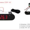 Termometru cu LCD rosu digital panou 220V