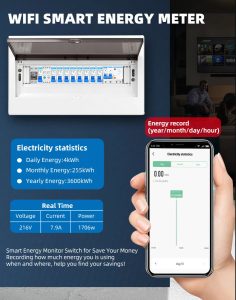Releu protectie la suprasarcina supratensiune contorizare smart WIFI 63A