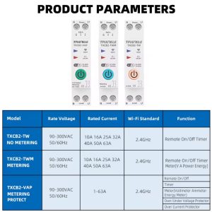 Intrerupator cu temporizare si control inteligent WIFI 16A 25A TUYA