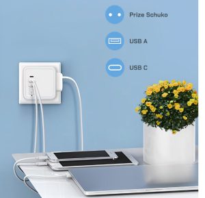 Priza cubica multifunctionala cub cu USB C
