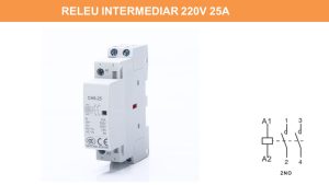 Releu de putere contactor modular 220V 25A