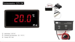 Termometru cu afisaj digital 12V