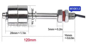 Senzor nivel plutitor inox 120mm