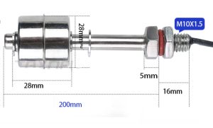 Senzor nivel plutitor inox pentru lichide 200mm