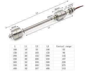 Senzor nivel plutitor apa ulei ars 100 mm