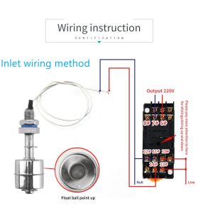 Senzor nivel plutitor inox pentru lichide ulei ars 45mm